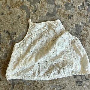 Brandy floral white tank